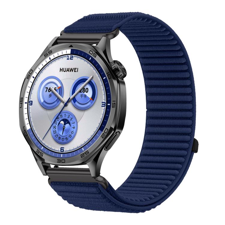 18mm Woven Nylon Hook And Loop Fastener Metal Interface Watch Band