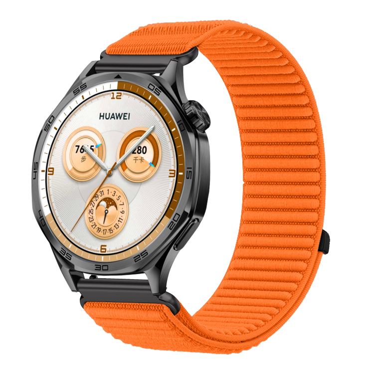 18mm Woven Nylon Hook And Loop Fastener Metal Interface Watch Band