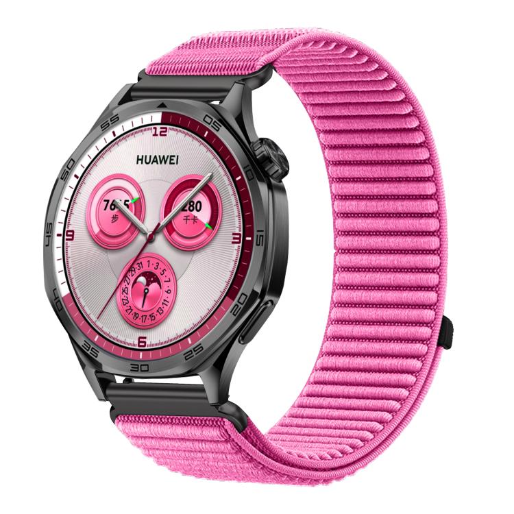 18mm Woven Nylon Hook And Loop Fastener Metal Interface Watch Band