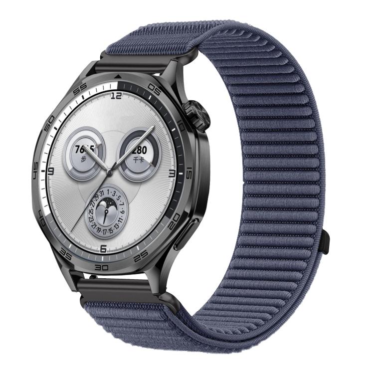 18mm Woven Nylon Hook And Loop Fastener Metal Interface Watch Band