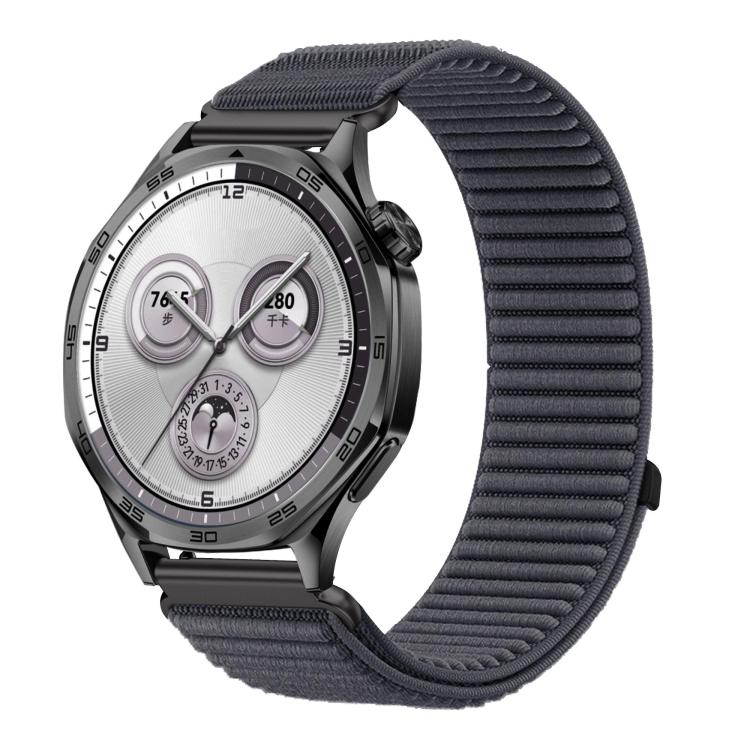 18mm Woven Nylon Hook And Loop Fastener Metal Interface Watch Band