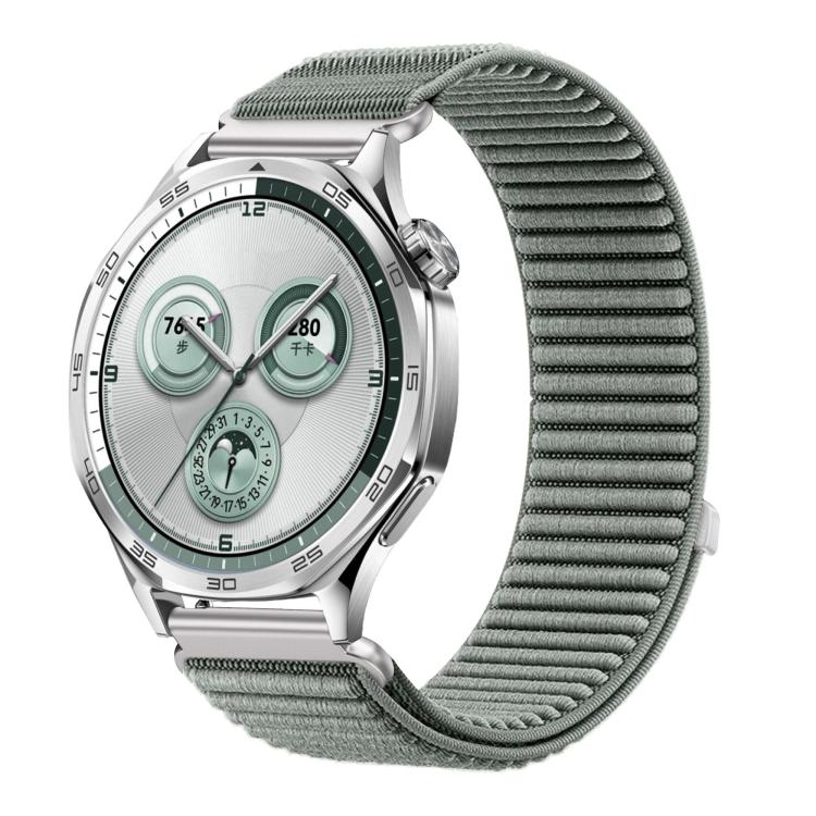 18mm Woven Nylon Hook And Loop Fastener Metal Interface Watch Band