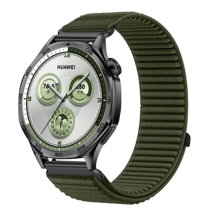 20mm Woven Nylon Hook And Loop Fastener Metal Interface Watch Band