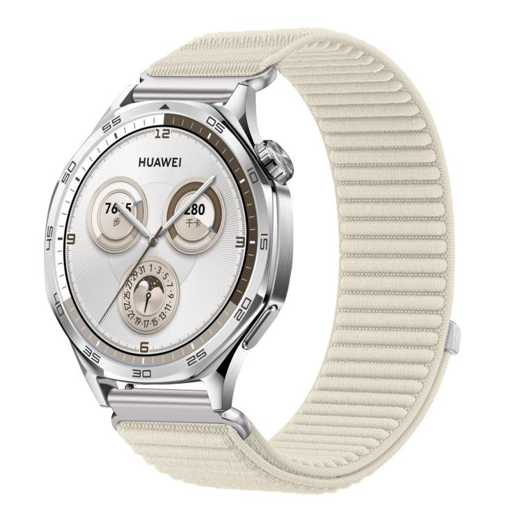 20mm Woven Nylon Hook And Loop Fastener Metal Interface Watch Band