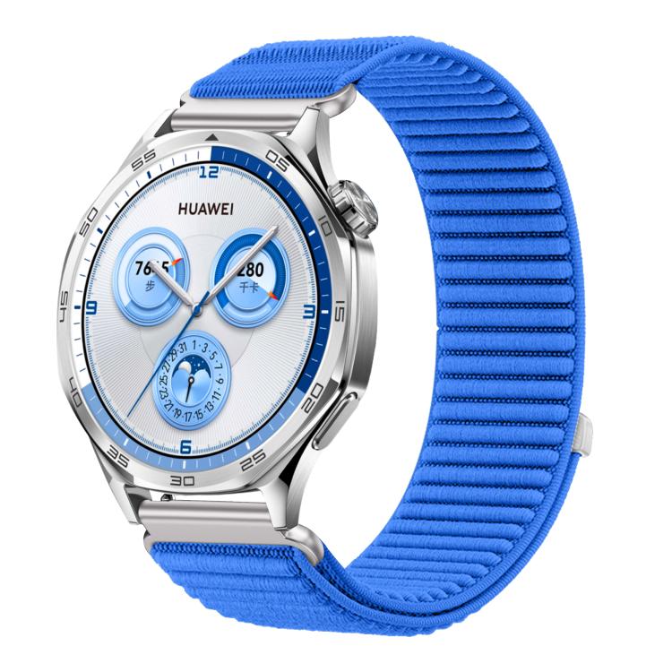 20mm Woven Nylon Hook And Loop Fastener Metal Interface Watch Band