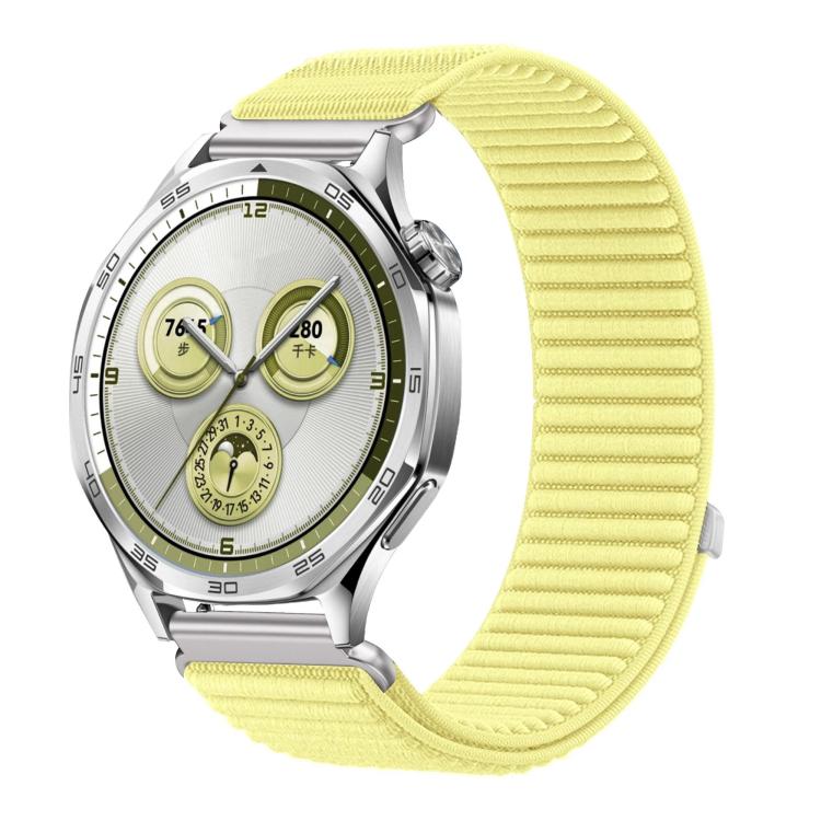 20mm Woven Nylon Hook And Loop Fastener Metal Interface Watch Band