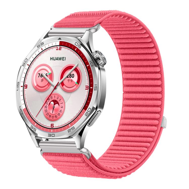 22mm Woven Nylon Hook And Loop Fastener Metal Interface Watch Band