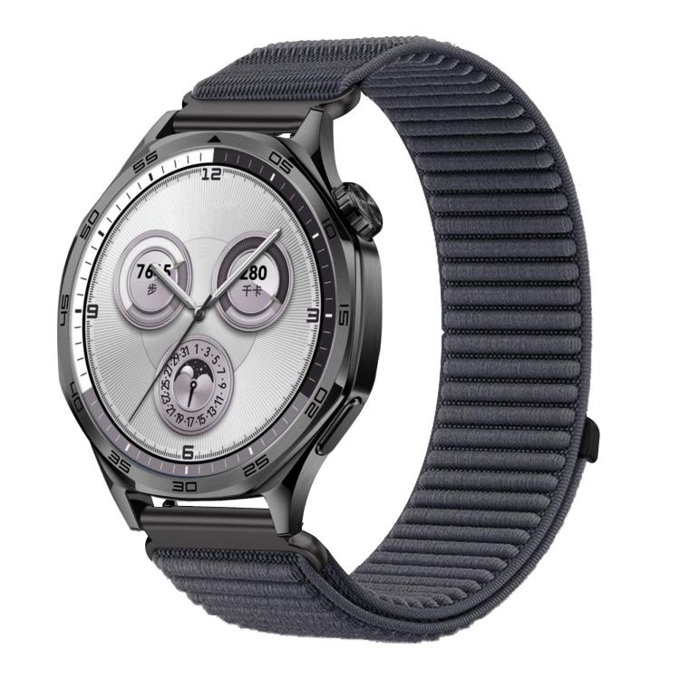 22mm Woven Nylon Hook And Loop Fastener Metal Interface Watch Band