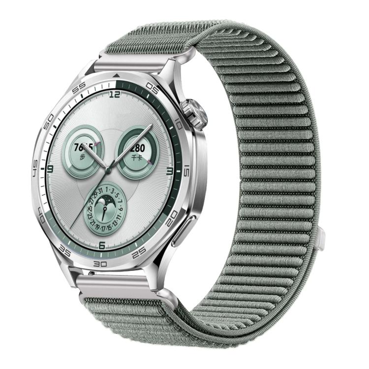 22mm Woven Nylon Hook And Loop Fastener Metal Interface Watch Band