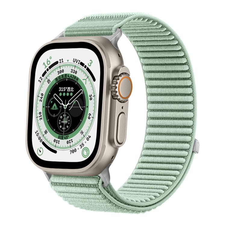 For Apple Watch 42mm / 41mm / 40mm / 38mm Woven Nylon Hook And Loop Fastener Metal Interface Watch Band