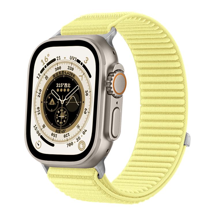 For Apple Watch 42mm / 41mm / 40mm / 38mm Woven Nylon Hook And Loop Fastener Metal Interface Watch Band