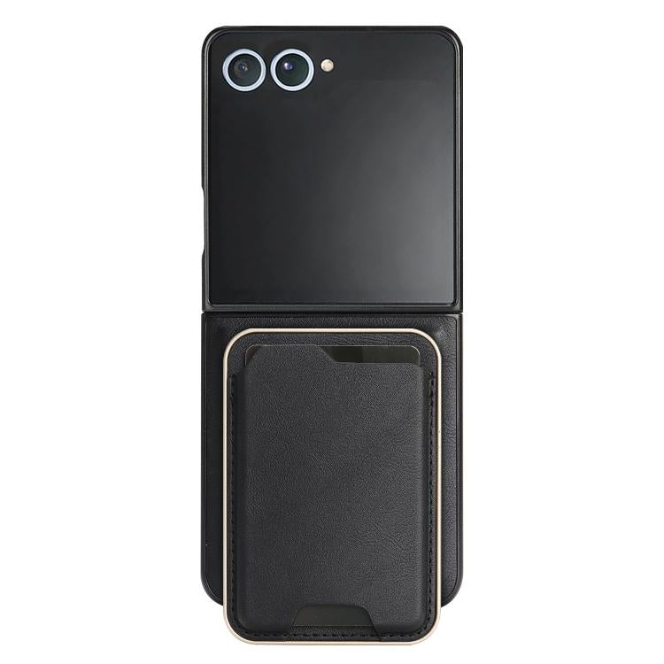 For Samsung Galaxy Z Flip7 Kalebol Slim MagSafe Ring Magnetic Card Bag Leather Phone Case