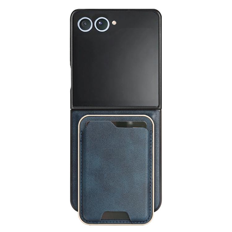 For Samsung Galaxy Z Flip7 Kalebol Slim MagSafe Ring Magnetic Card Bag Leather Phone Case