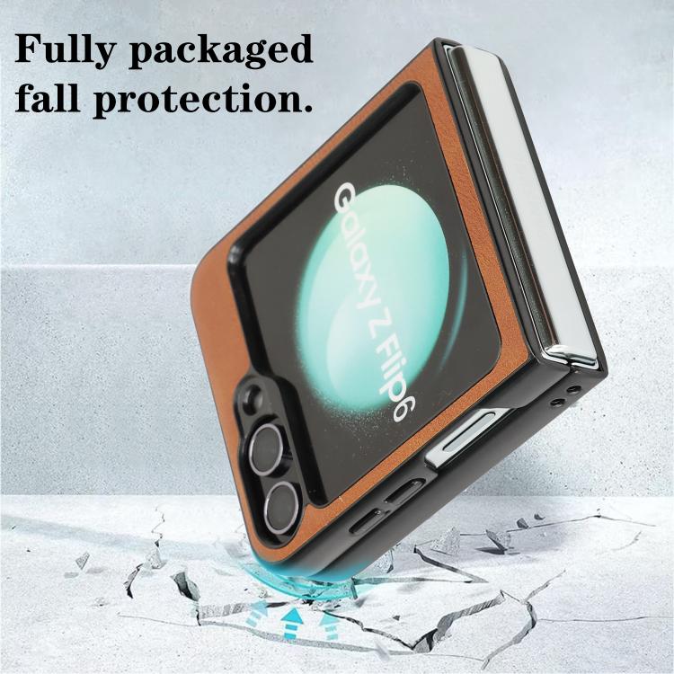 For Samsung Galaxy Z Flip6 / Flip7 FE Kalebol Slim MagSafe Ring Magnetic Card Bag Leather Phone Case
