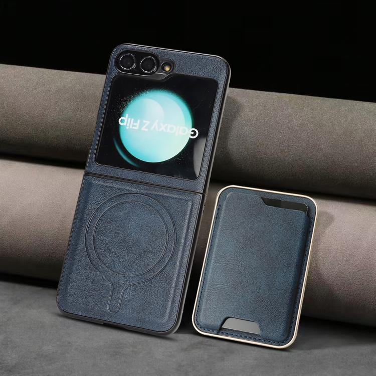 For Samsung Galaxy Z Flip6 / Flip7 FE Kalebol Slim MagSafe Ring Magnetic Card Bag Leather Phone Case