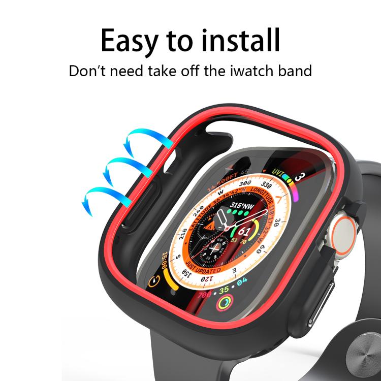For Apple Watch Ultra 3 / 2 / 1 49mm Two-Color Half Wrap PC Protective Case