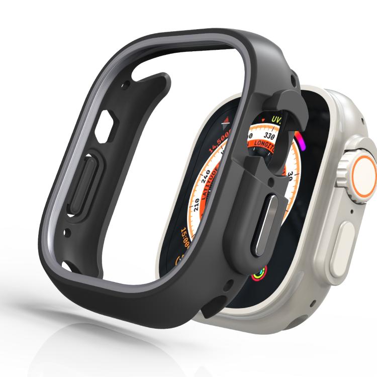 For Apple Watch Ultra 3 / 2 / 1 49mm Two-Color Half Wrap PC Protective Case