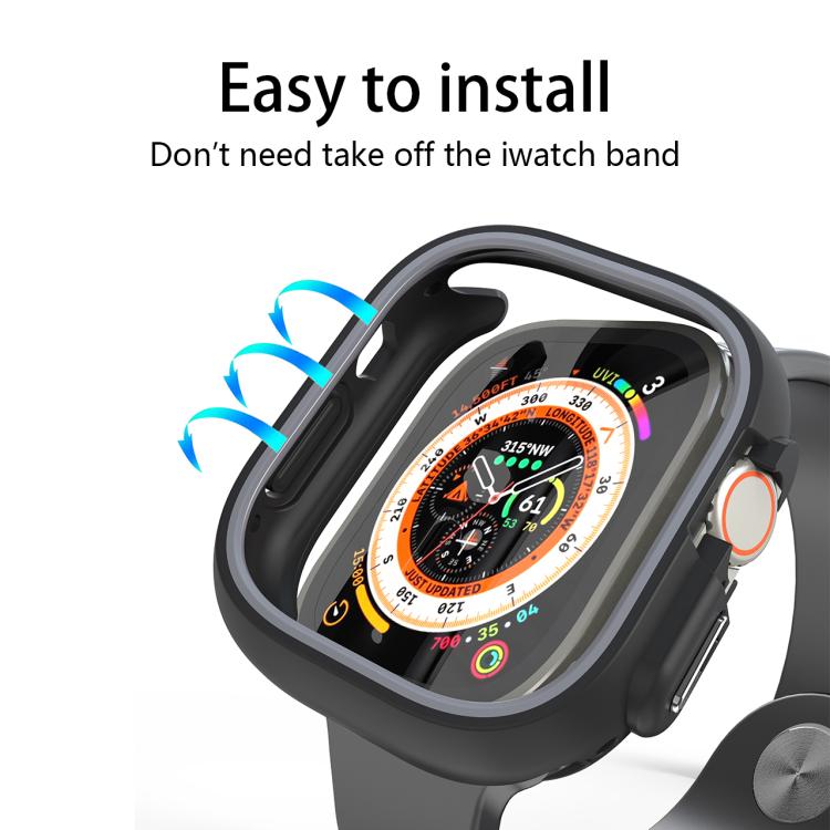For Apple Watch Ultra 3 / 2 / 1 49mm Two-Color Half Wrap PC Protective Case