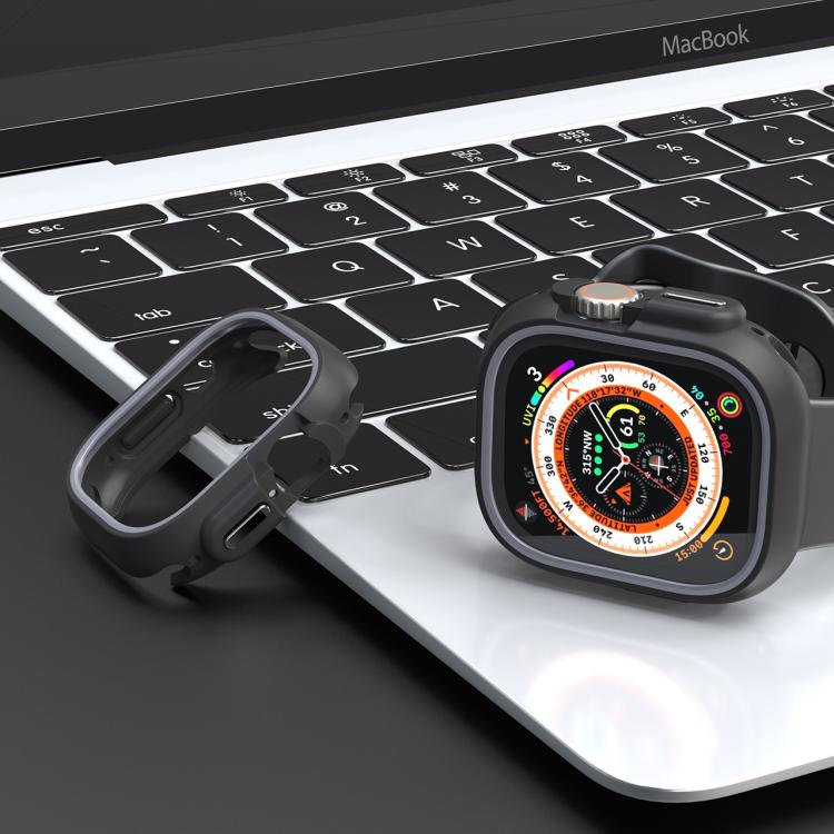 For Apple Watch Ultra 3 / 2 / 1 49mm Two-Color Half Wrap PC Protective Case