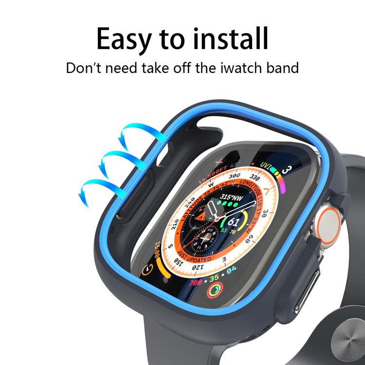 For Apple Watch Ultra 3 / 2 / 1 49mm Two-Color Half Wrap PC Protective Case