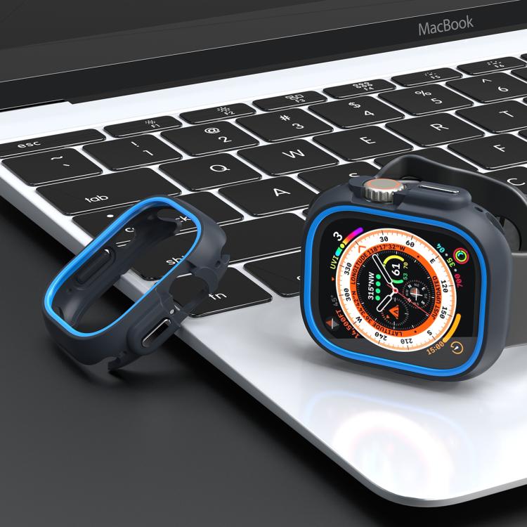 For Apple Watch Ultra 3 / 2 / 1 49mm Two-Color Half Wrap PC Protective Case