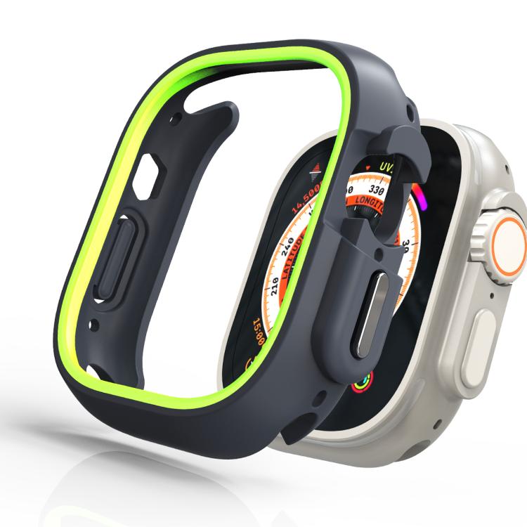 For Apple Watch Ultra 3 / 2 / 1 49mm Two-Color Half Wrap PC Protective Case