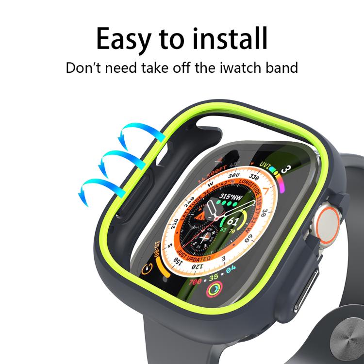 For Apple Watch Ultra 3 / 2 / 1 49mm Two-Color Half Wrap PC Protective Case