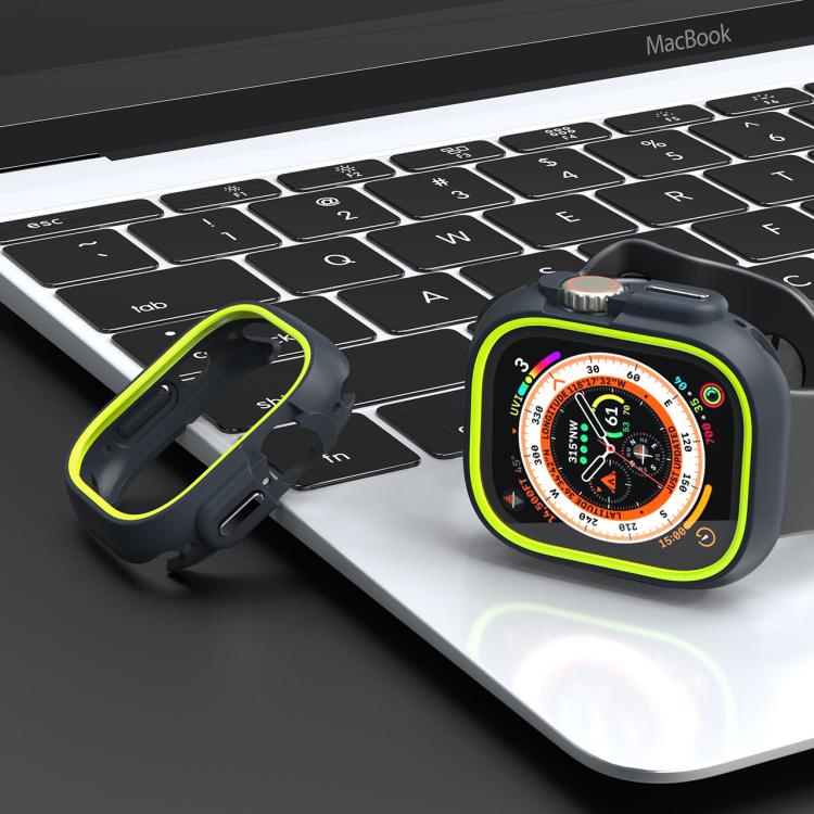 For Apple Watch Ultra 3 / 2 / 1 49mm Two-Color Half Wrap PC Protective Case