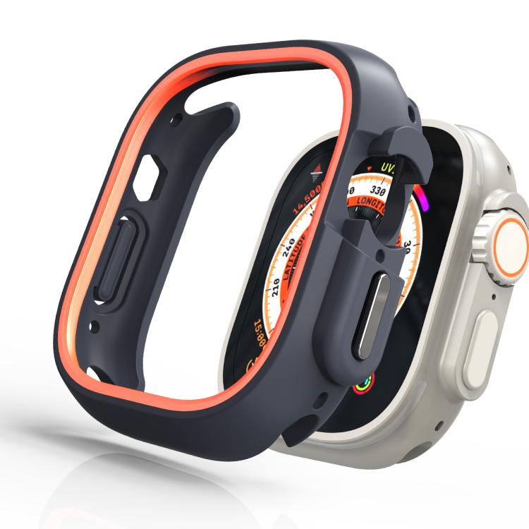 For Apple Watch Ultra 3 / 2 / 1 49mm Two-Color Half Wrap PC Protective Case