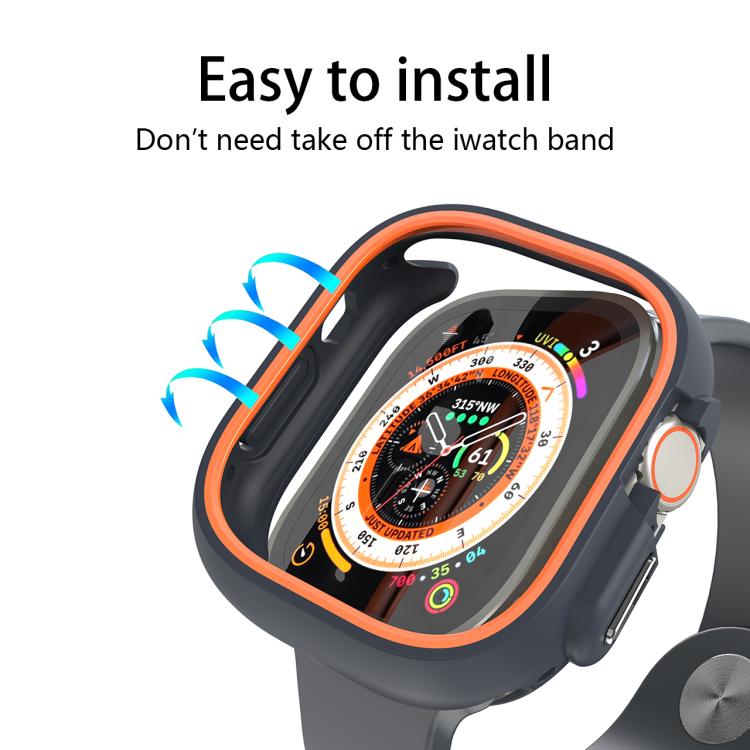 For Apple Watch Ultra 3 / 2 / 1 49mm Two-Color Half Wrap PC Protective Case