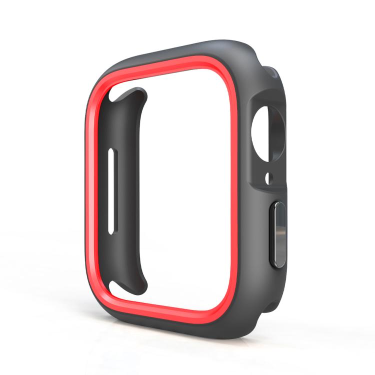 For Apple Watch Series 6 / 5 / 4 / SE 3 / SE 2 / SE 1 44mm / 9 / 8 / 7 45mm Two-Color Half Wrap PC Protective Case