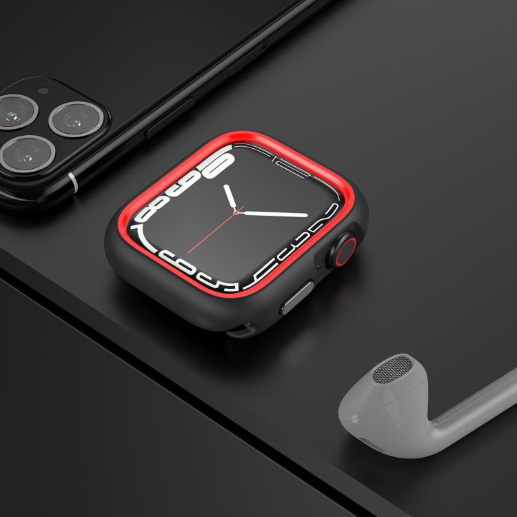 For Apple Watch Series 6 / 5 / 4 / SE 3 / SE 2 / SE 1 44mm / 9 / 8 / 7 45mm Two-Color Half Wrap PC Protective Case