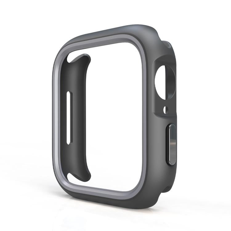 For Apple Watch Series 6 / 5 / 4 / SE 3 / SE 2 / SE 1 44mm / 9 / 8 / 7 45mm Two-Color Half Wrap PC Protective Case