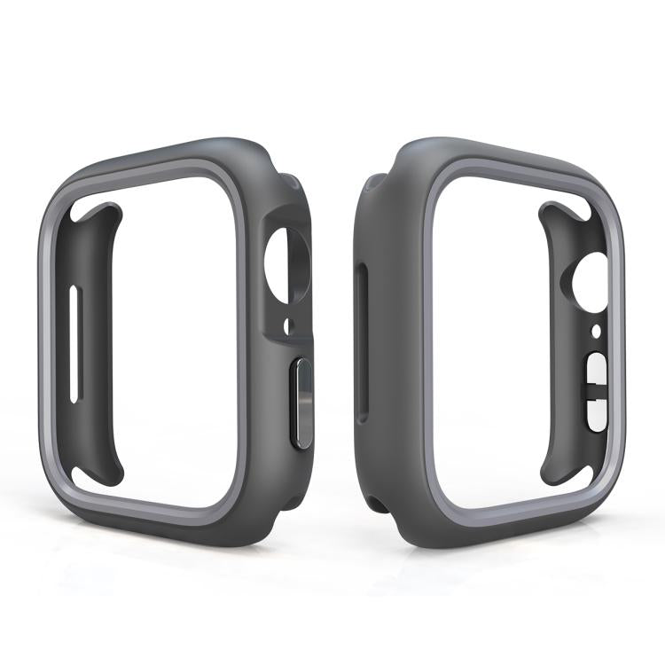 For Apple Watch Series 6 / 5 / 4 / SE 3 / SE 2 / SE 1 44mm / 9 / 8 / 7 45mm Two-Color Half Wrap PC Protective Case