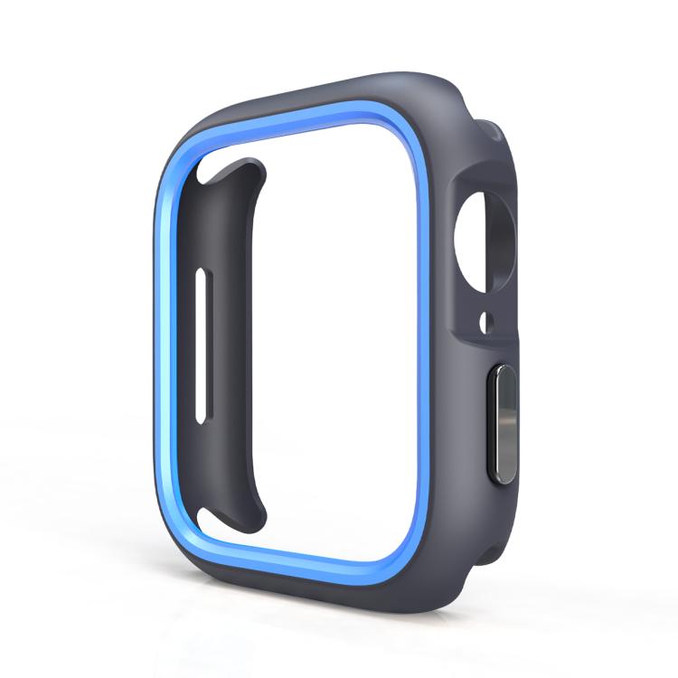 For Apple Watch Series 6 / 5 / 4 / SE 3 / SE 2 / SE 1 44mm / 9 / 8 / 7 45mm Two-Color Half Wrap PC Protective Case