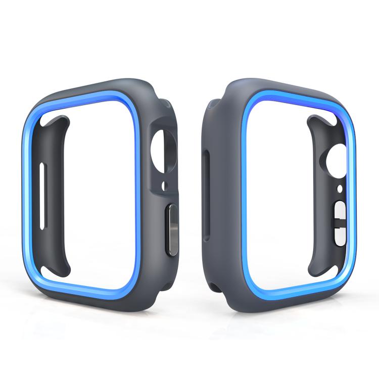 For Apple Watch Series 6 / 5 / 4 / SE 3 / SE 2 / SE 1 44mm / 9 / 8 / 7 45mm Two-Color Half Wrap PC Protective Case