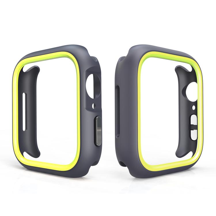 For Apple Watch Series 6 / 5 / 4 / SE 3 / SE 2 / SE 1 44mm / 9 / 8 / 7 45mm Two-Color Half Wrap PC Protective Case