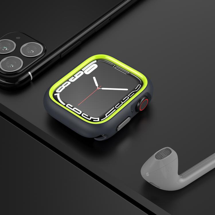 For Apple Watch Series 6 / 5 / 4 / SE 3 / SE 2 / SE 1 44mm / 9 / 8 / 7 45mm Two-Color Half Wrap PC Protective Case