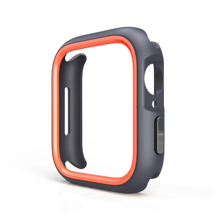 For Apple Watch Series 6 / 5 / 4 / SE 3 / SE 2 / SE 1 44mm / 9 / 8 / 7 45mm Two-Color Half Wrap PC Protective Case