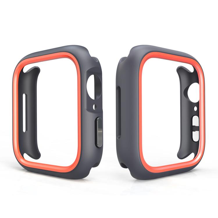 For Apple Watch Series 6 / 5 / 4 / SE 3 / SE 2 / SE 1 44mm / 9 / 8 / 7 45mm Two-Color Half Wrap PC Protective Case