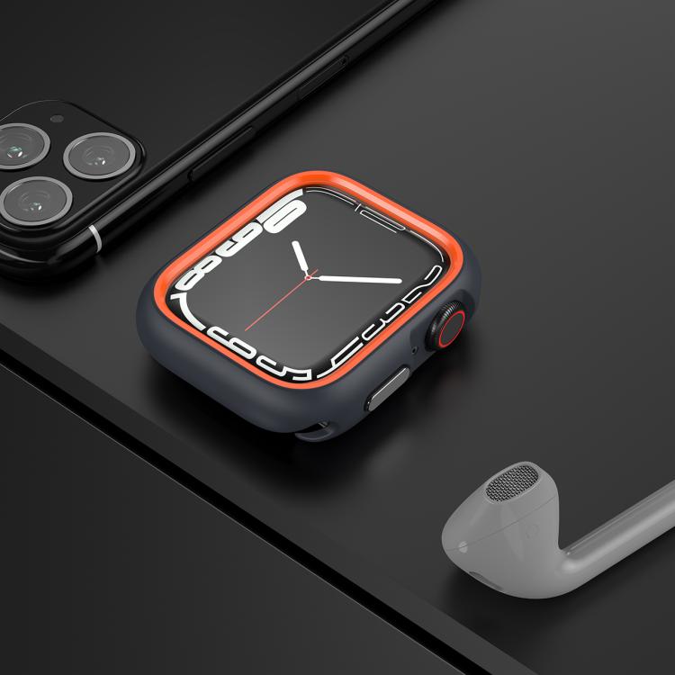 For Apple Watch Series 6 / 5 / 4 / SE 3 / SE 2 / SE 1 44mm / 9 / 8 / 7 45mm Two-Color Half Wrap PC Protective Case