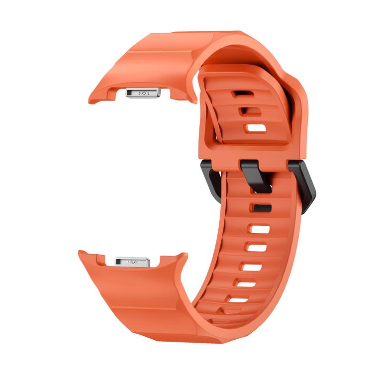 For Samsung Galaxy Watch8 / Watch8 Classic Wave Black Buckle Silicone Watch Band