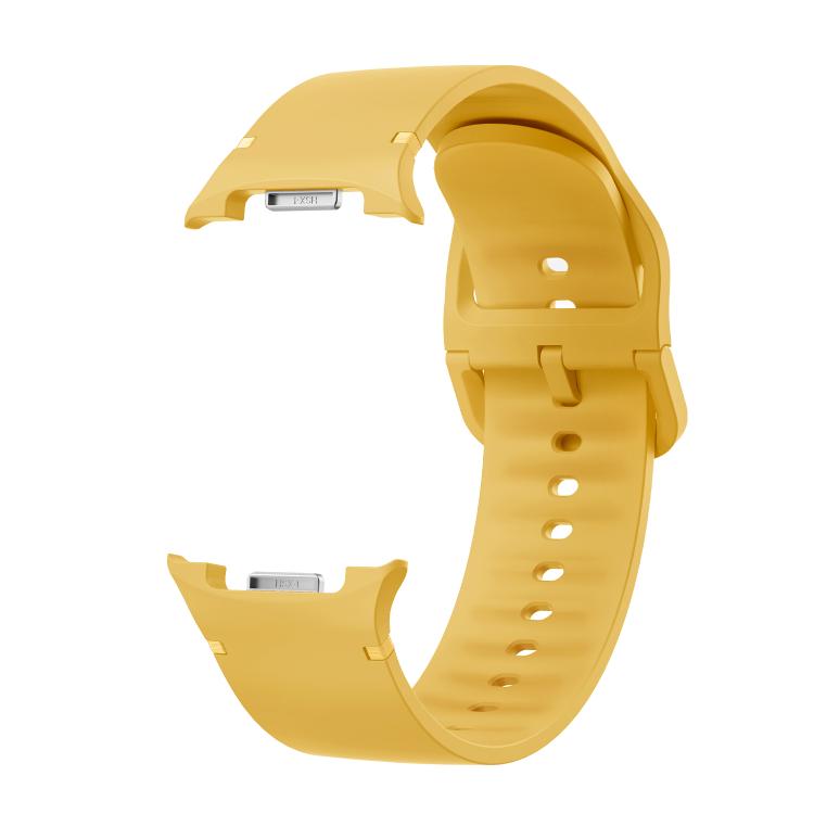 For Samsung Galaxy Watch8 / Watch8 Classic Solid Color Stitched Silicone Watch Band, Size:S