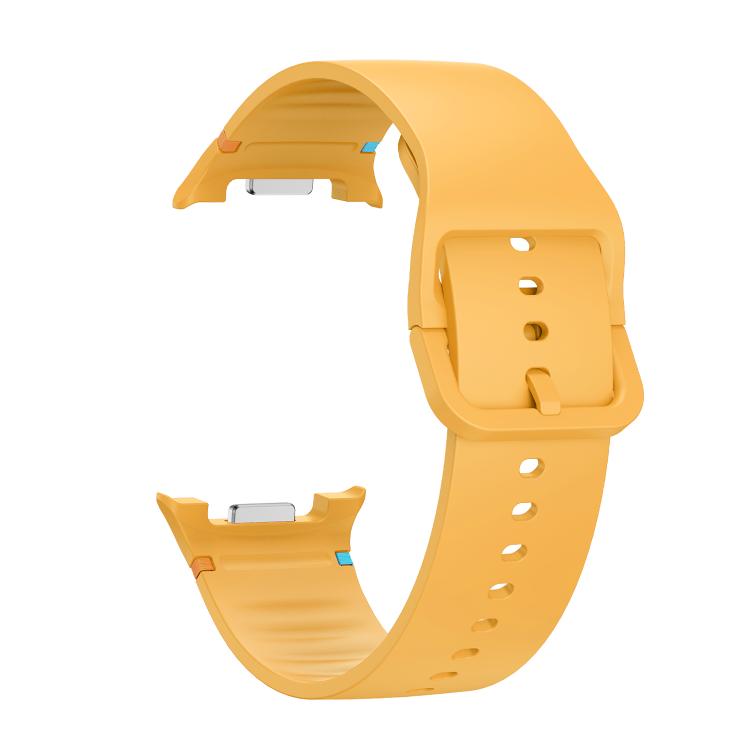 For Samsung Galaxy Watch8 / Watch8 Classic Solid Color Stitched Silicone Watch Band, Size:S