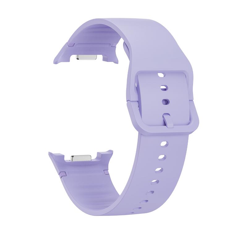 For Samsung Galaxy Watch8 / Watch8 Classic Solid Color Stitched Silicone Watch Band, Size:S