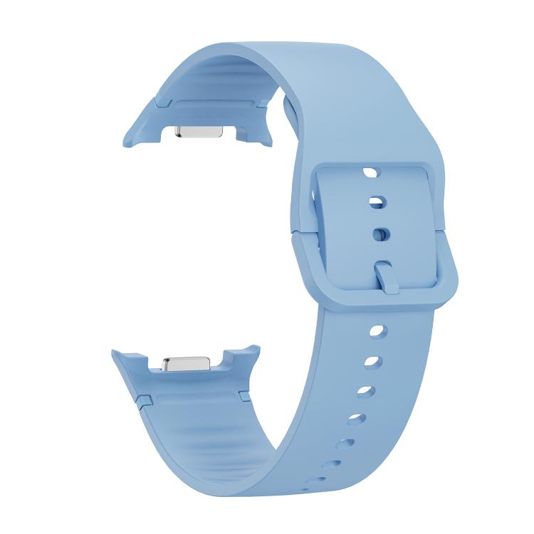 For Samsung Galaxy Watch8 / Watch8 Classic Solid Color Stitched Silicone Watch Band, Size:S