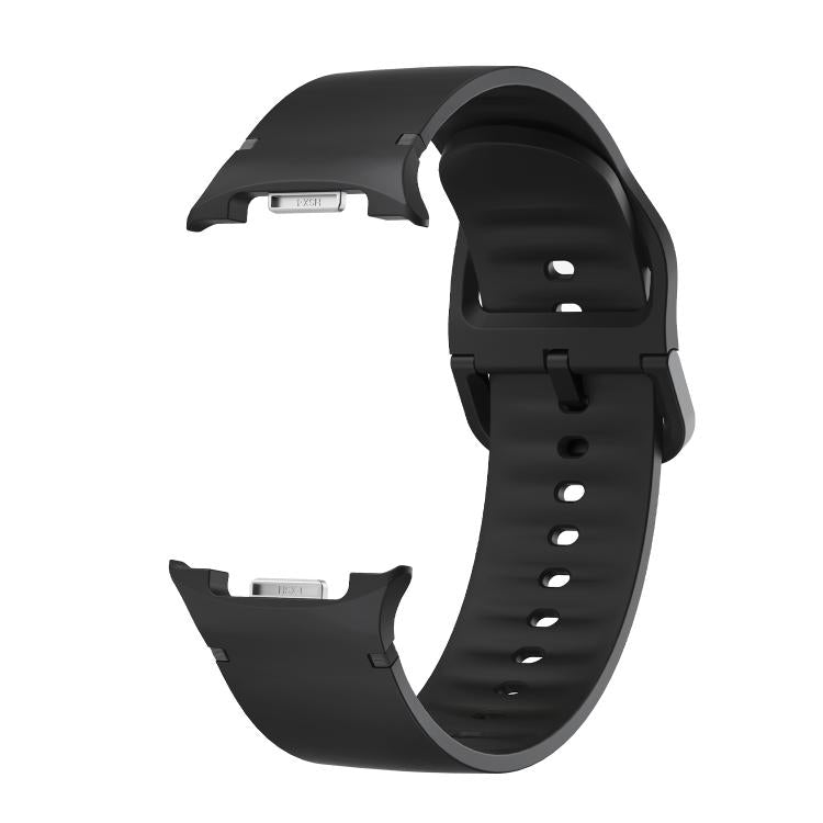For Samsung Galaxy Watch8 / Watch8 Classic Solid Color Stitched Silicone Watch Band, Size:S