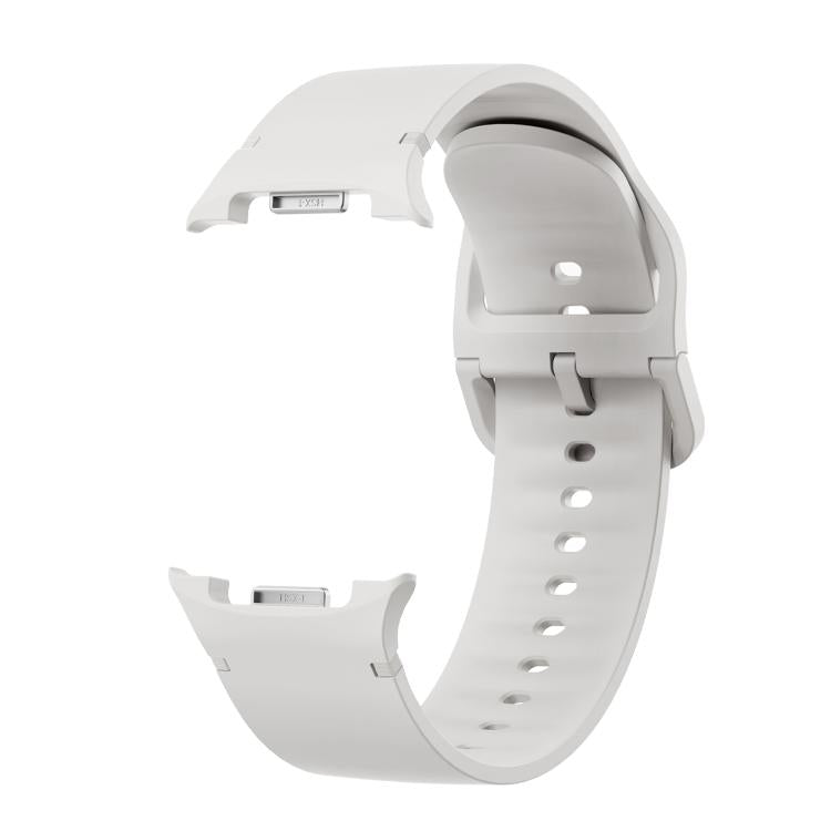 For Samsung Galaxy Watch8 / Watch8 Classic Solid Color Stitched Silicone Watch Band, Size:M