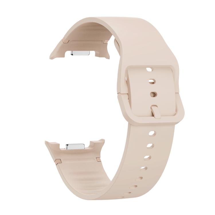 For Samsung Galaxy Watch8 / Watch8 Classic Solid Color Stitched Silicone Watch Band, Size:M