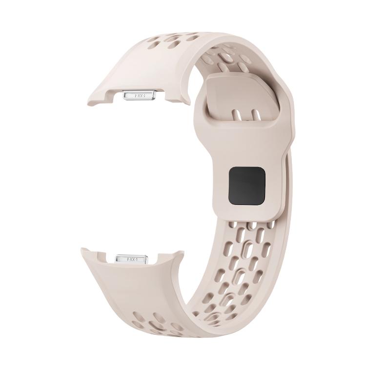 For Samsung Galaxy Watch8 / Watch8 Classic Hole Style Black Reverse Buckle Silicone Watch Band